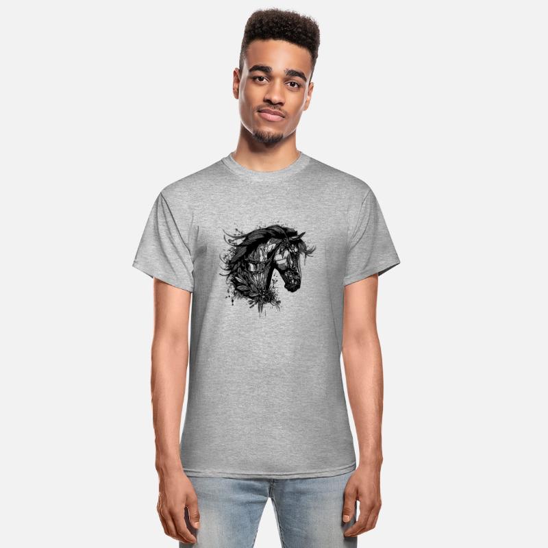 Elegant horse With Mane In Flowers Tattoo