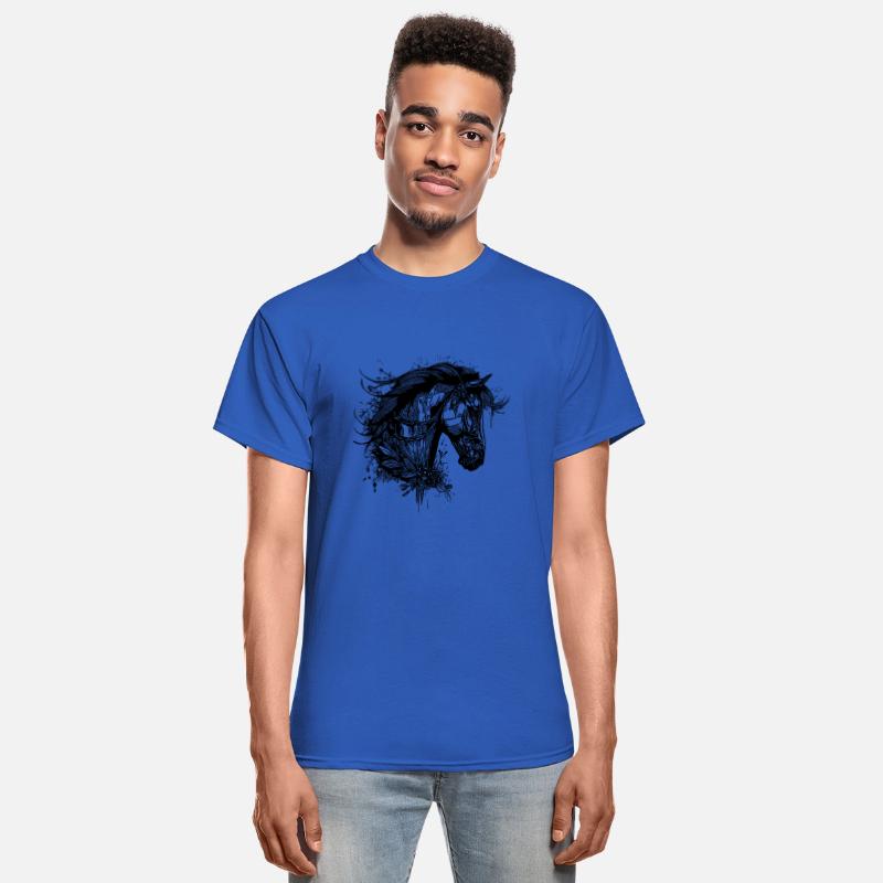 Elegant horse With Mane In Flowers Tattoo