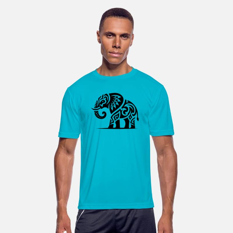 Elephant Art Tattoo With Large Tusks