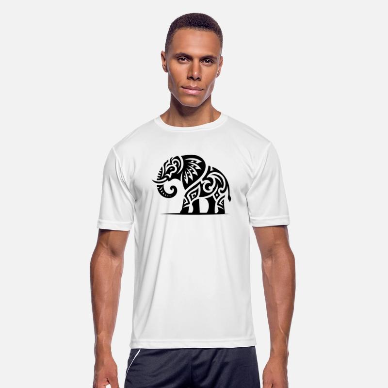 Elephant Art Tattoo With Large Tusks