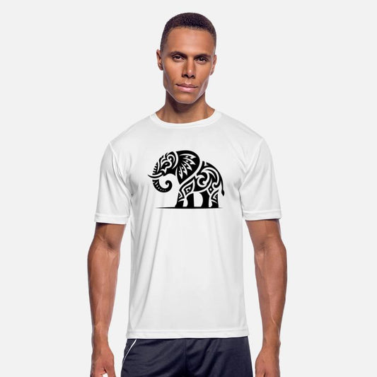 Elephant Art Tattoo With Large Tusks