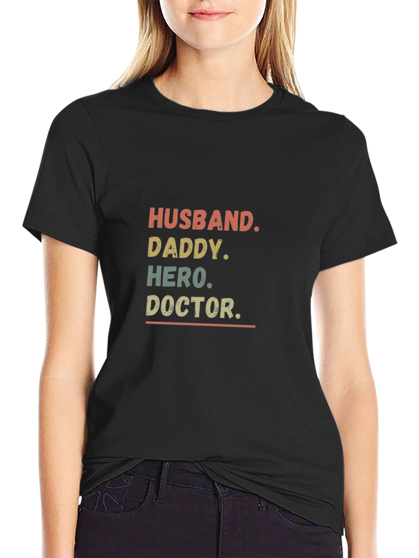 Husband Daddy Hero Doctor Mens T-shirt