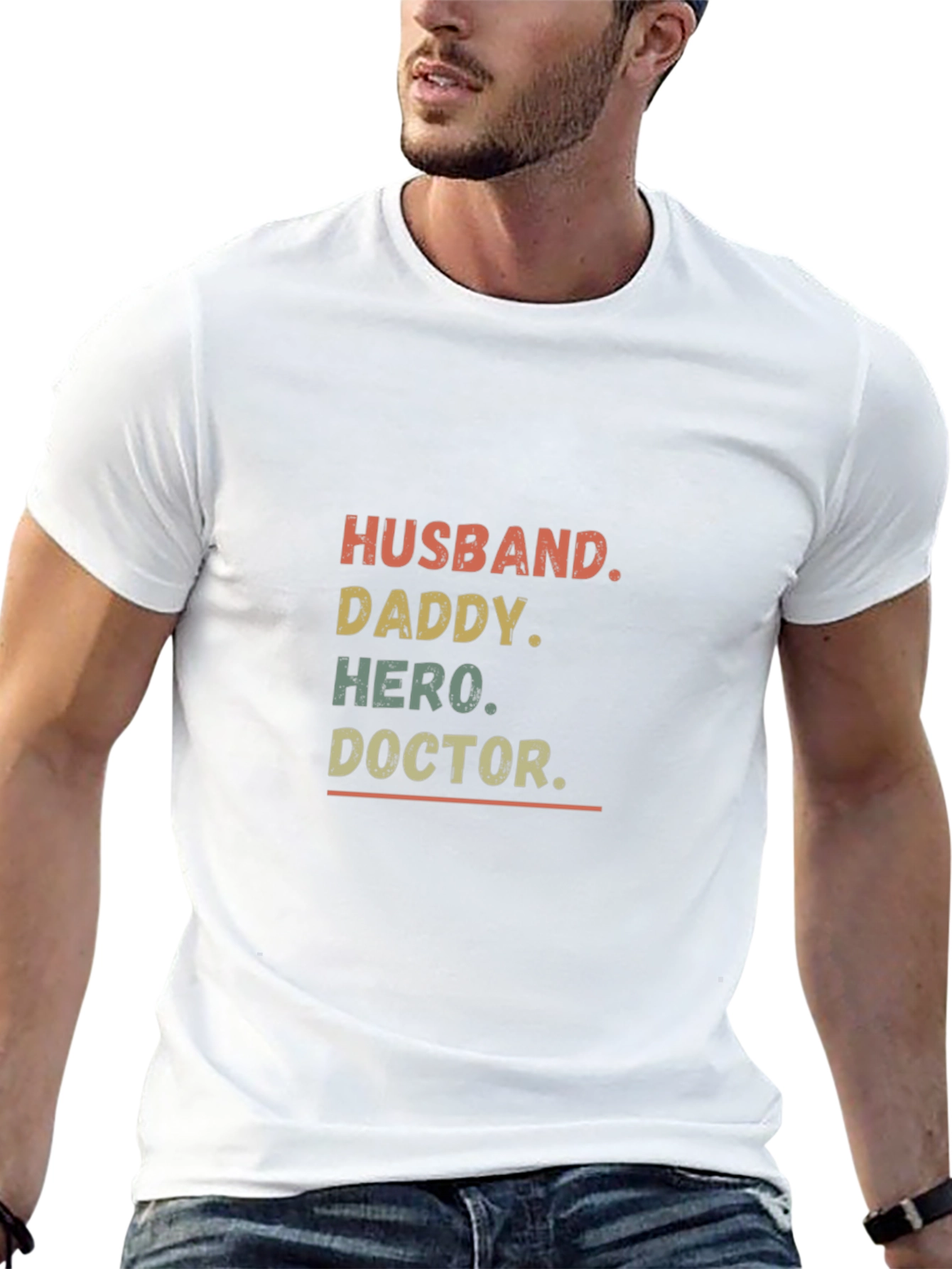 Husband Daddy Hero Doctor Mens T-shirt