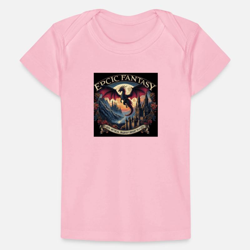 Epic Fantasy Dragon Castle Illustration