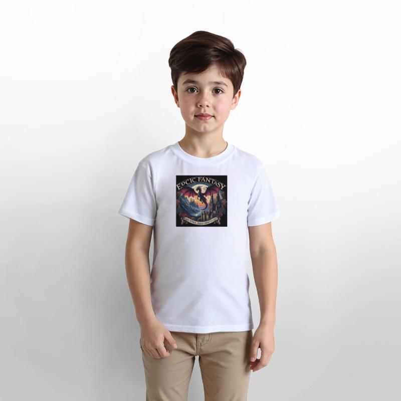 Epic Fantasy Dragon Castle Illustration