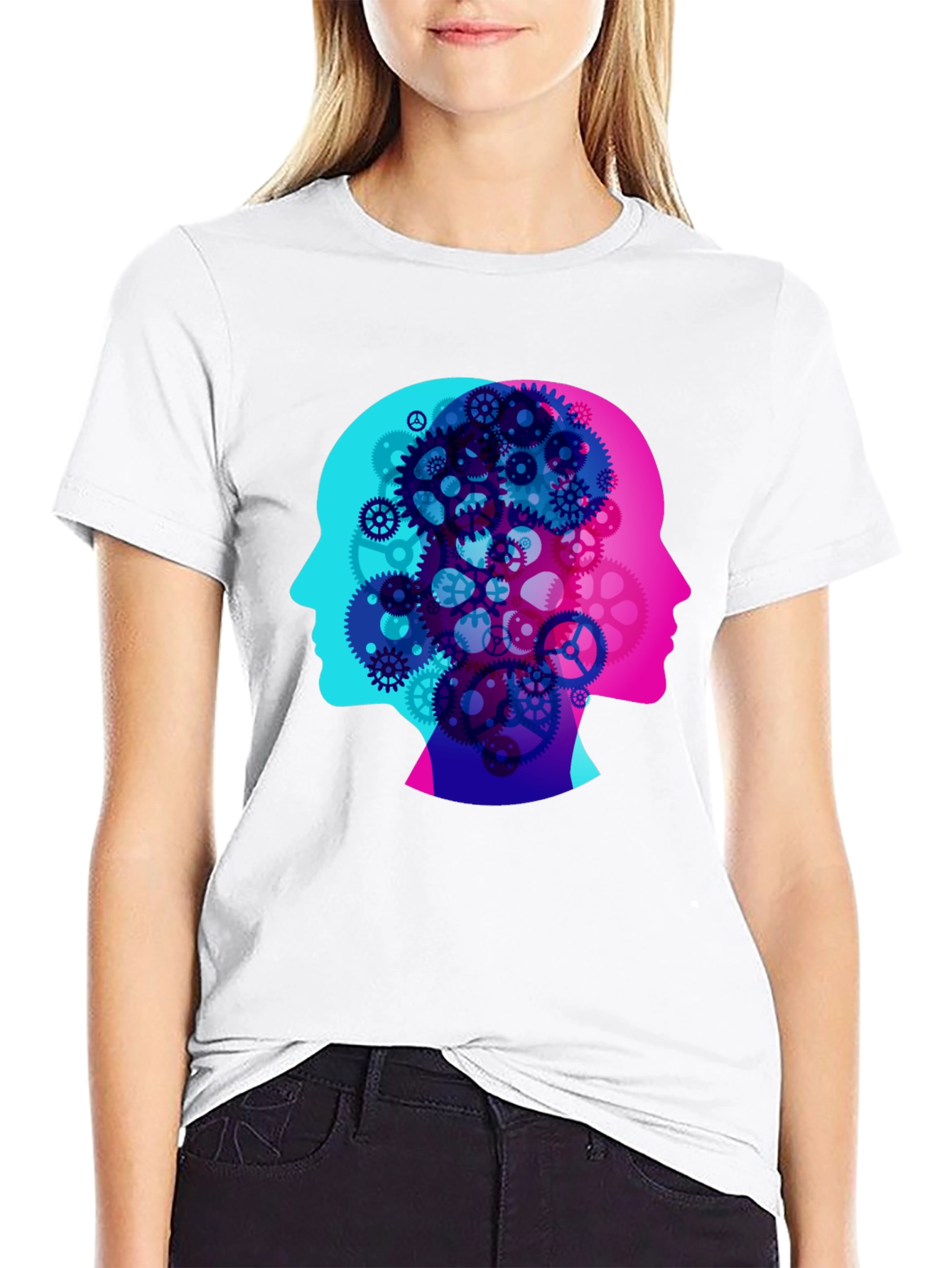 Cog Brain T-Shirt - Mind Gears Design