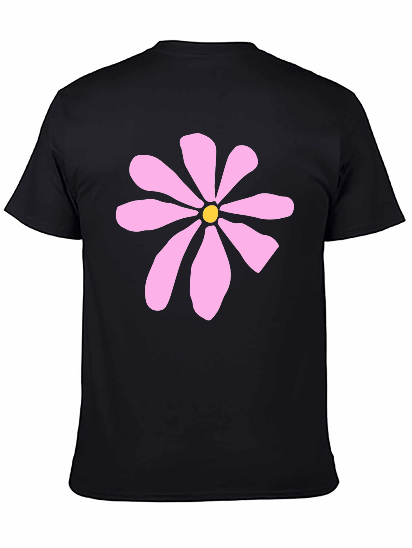 Retro Flower Power T-Shirt - Black
