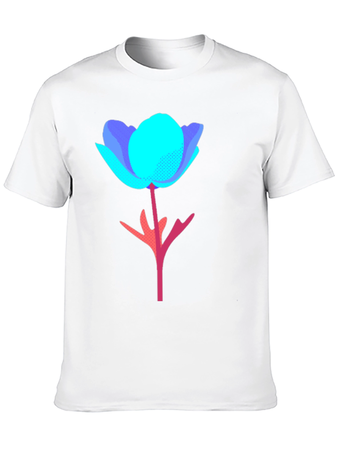 Abstract Floral Graphic Tee - Modern Design T-Shirt