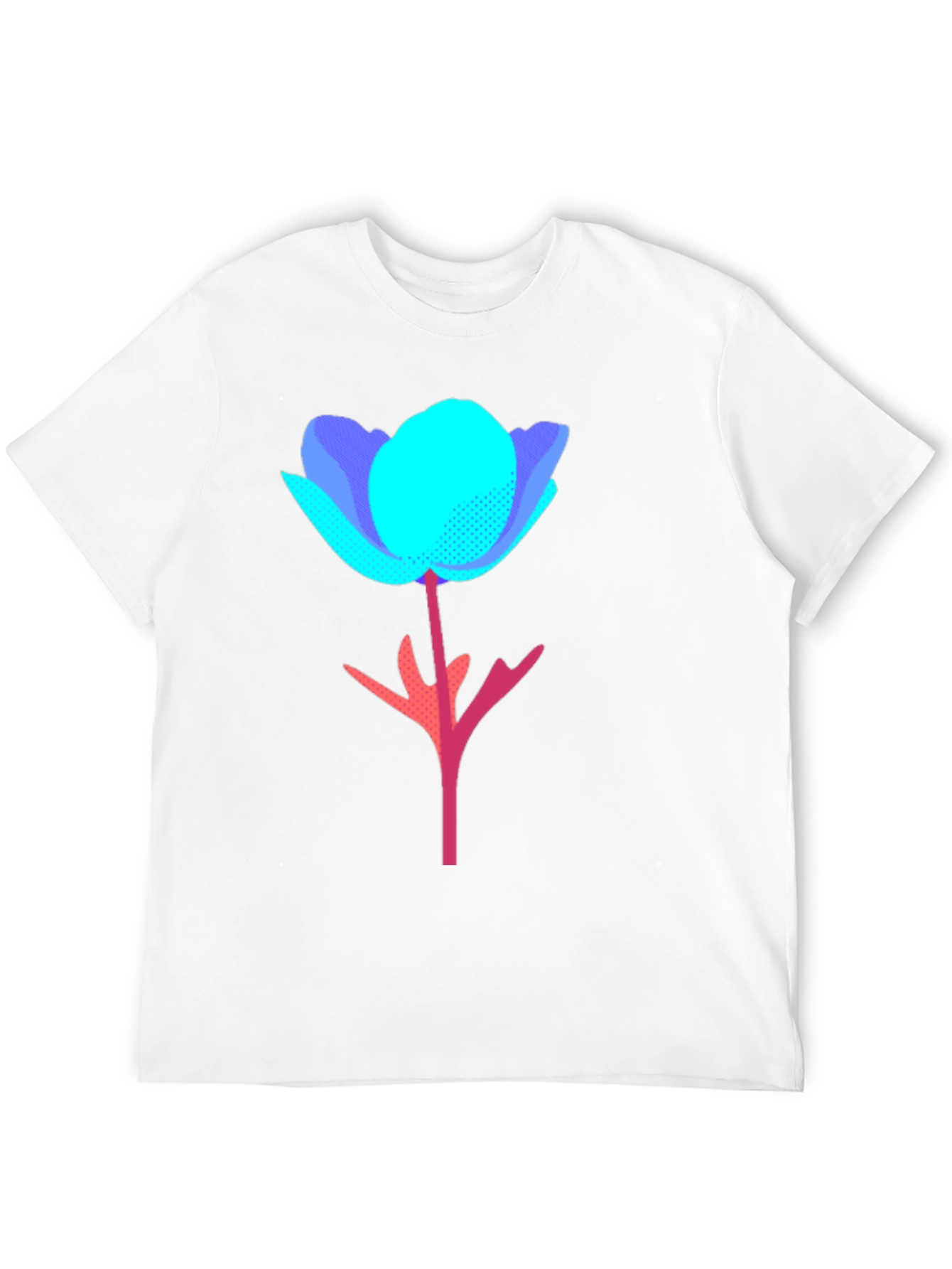 Abstract Floral Graphic Tee - Modern Design T-Shirt