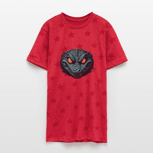 Evil Crocodile With Inca Symbol Tattoos