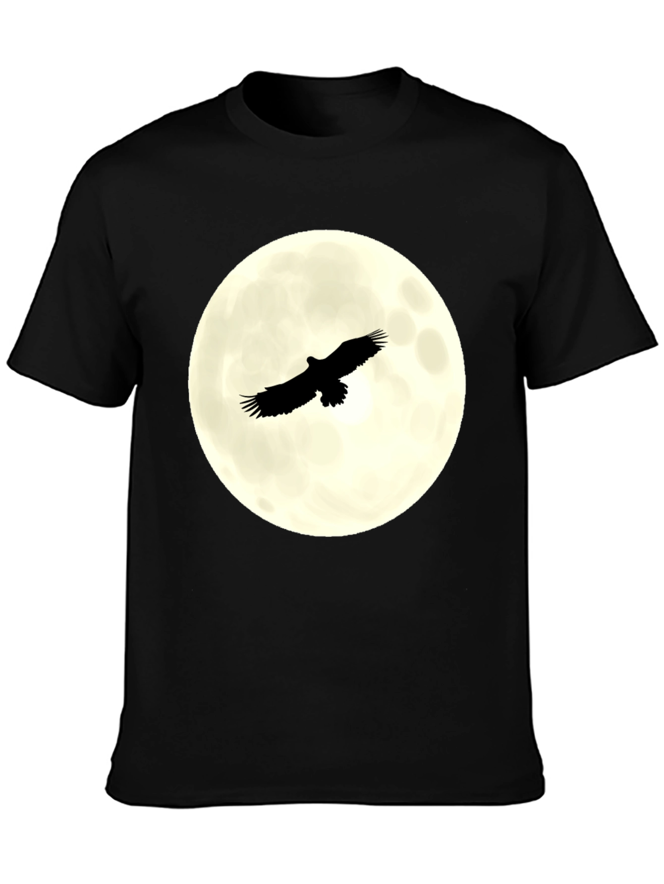Eagle Moon Graphic T-Shirt - Black