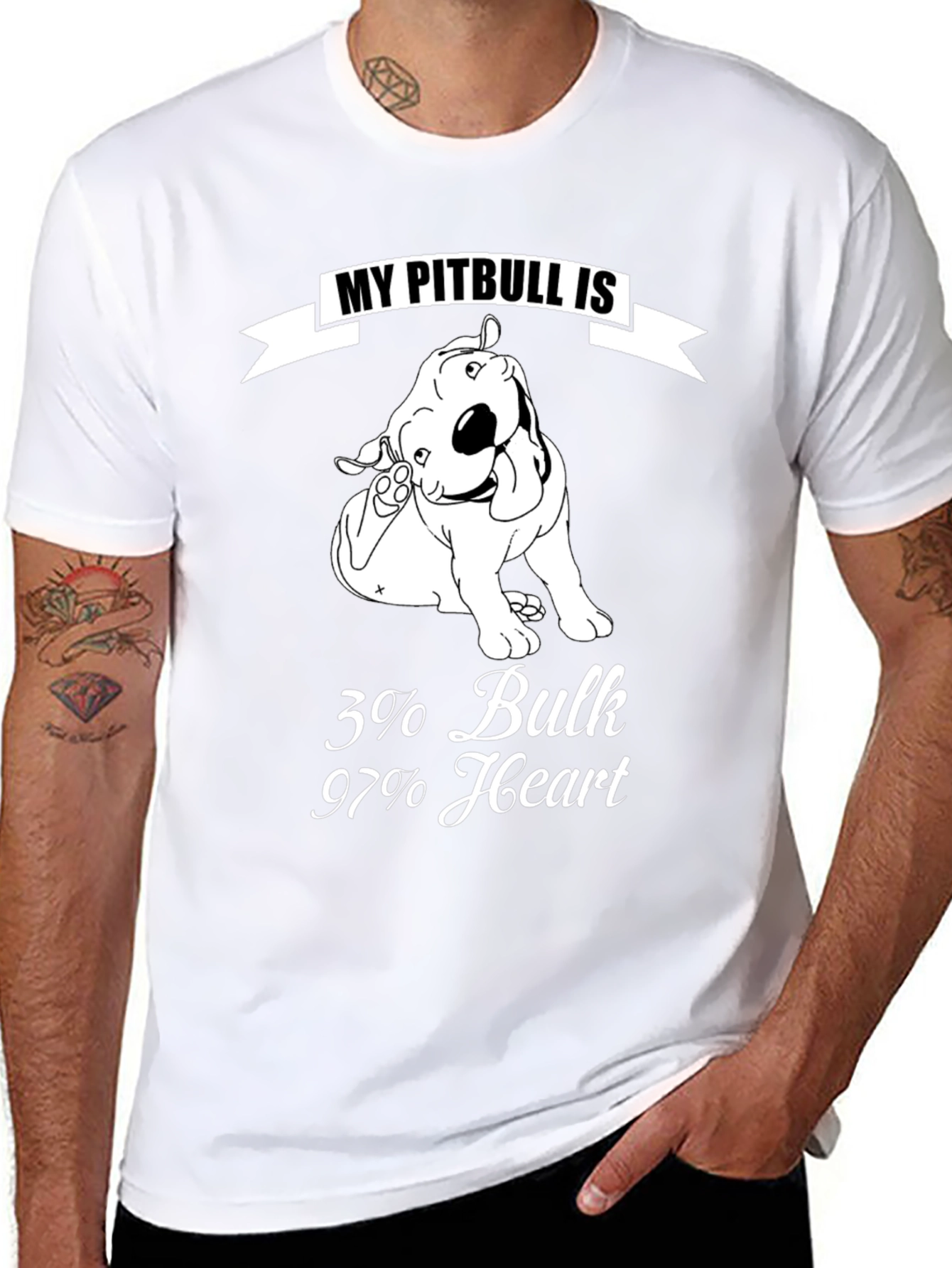 Pitbull Lover T-Shirt: 3% Bulk 97% Heart!