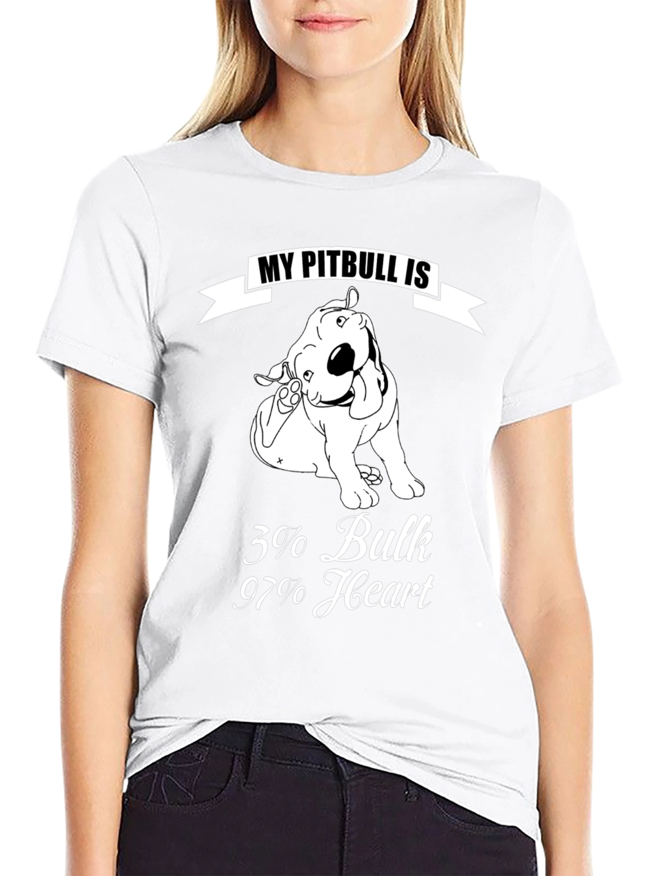 Pitbull Lover T-Shirt: 3% Bulk 97% Heart!