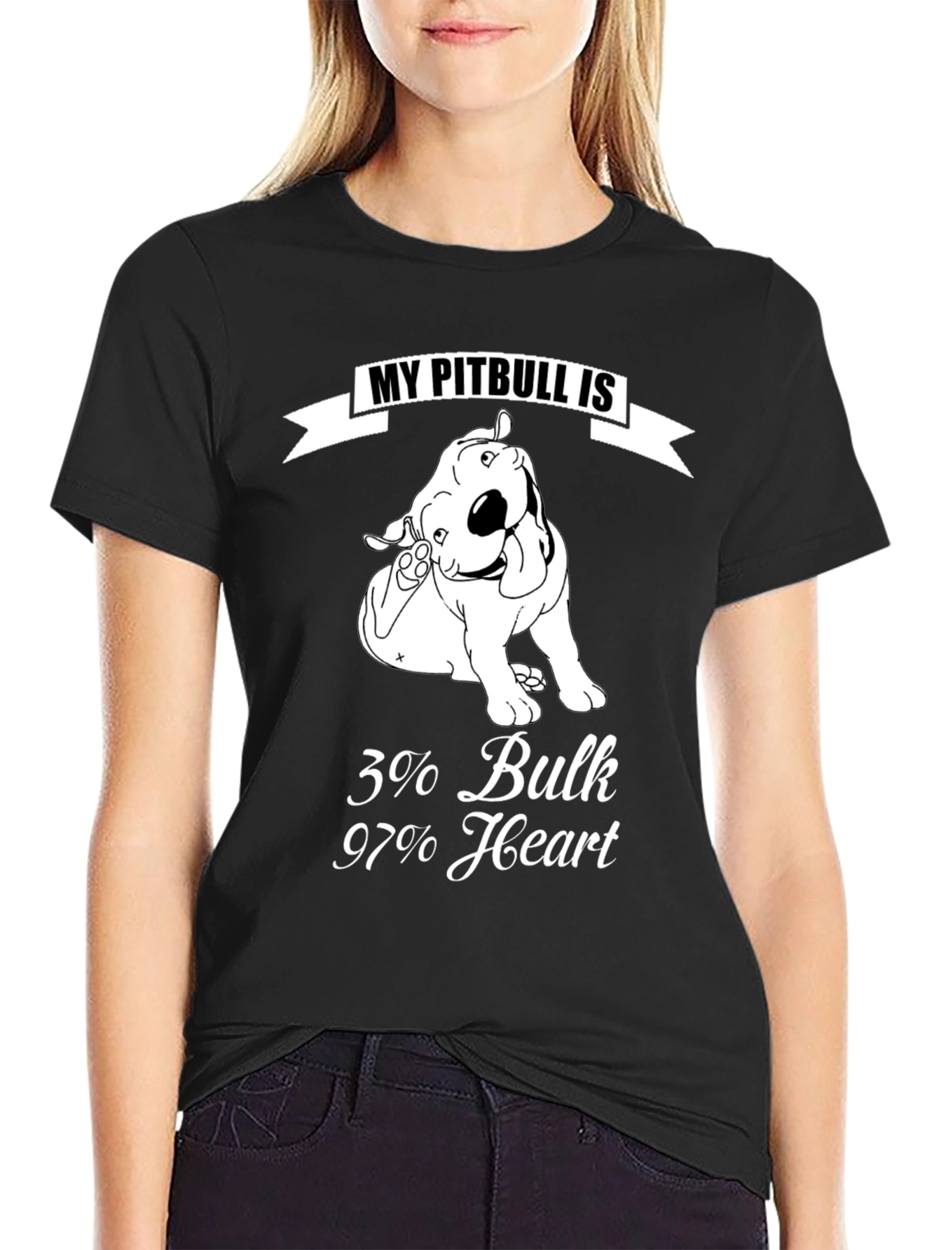 Pitbull Lover T-Shirt: 3% Bulk 97% Heart!