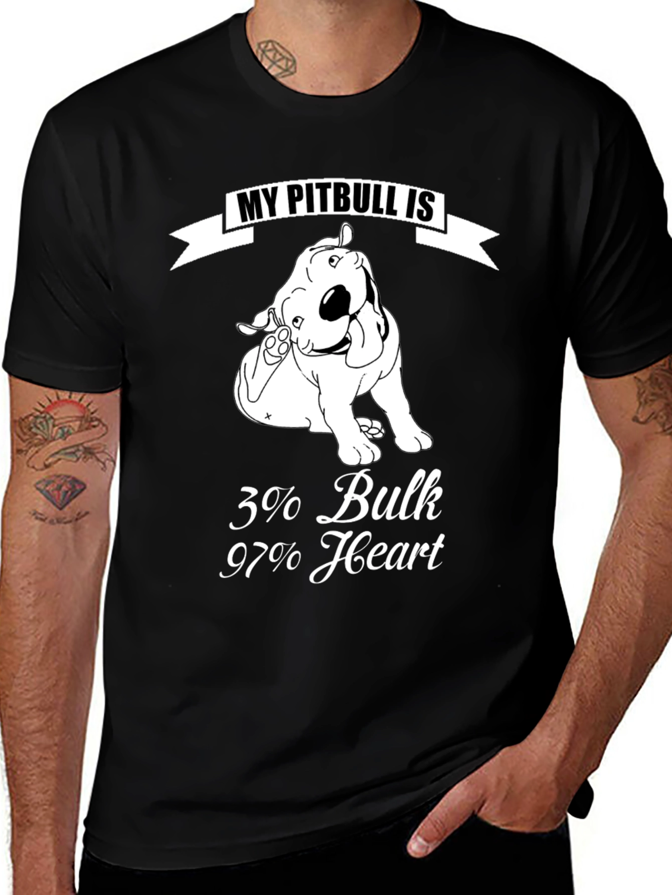 Pitbull Lover T-Shirt: 3% Bulk 97% Heart!