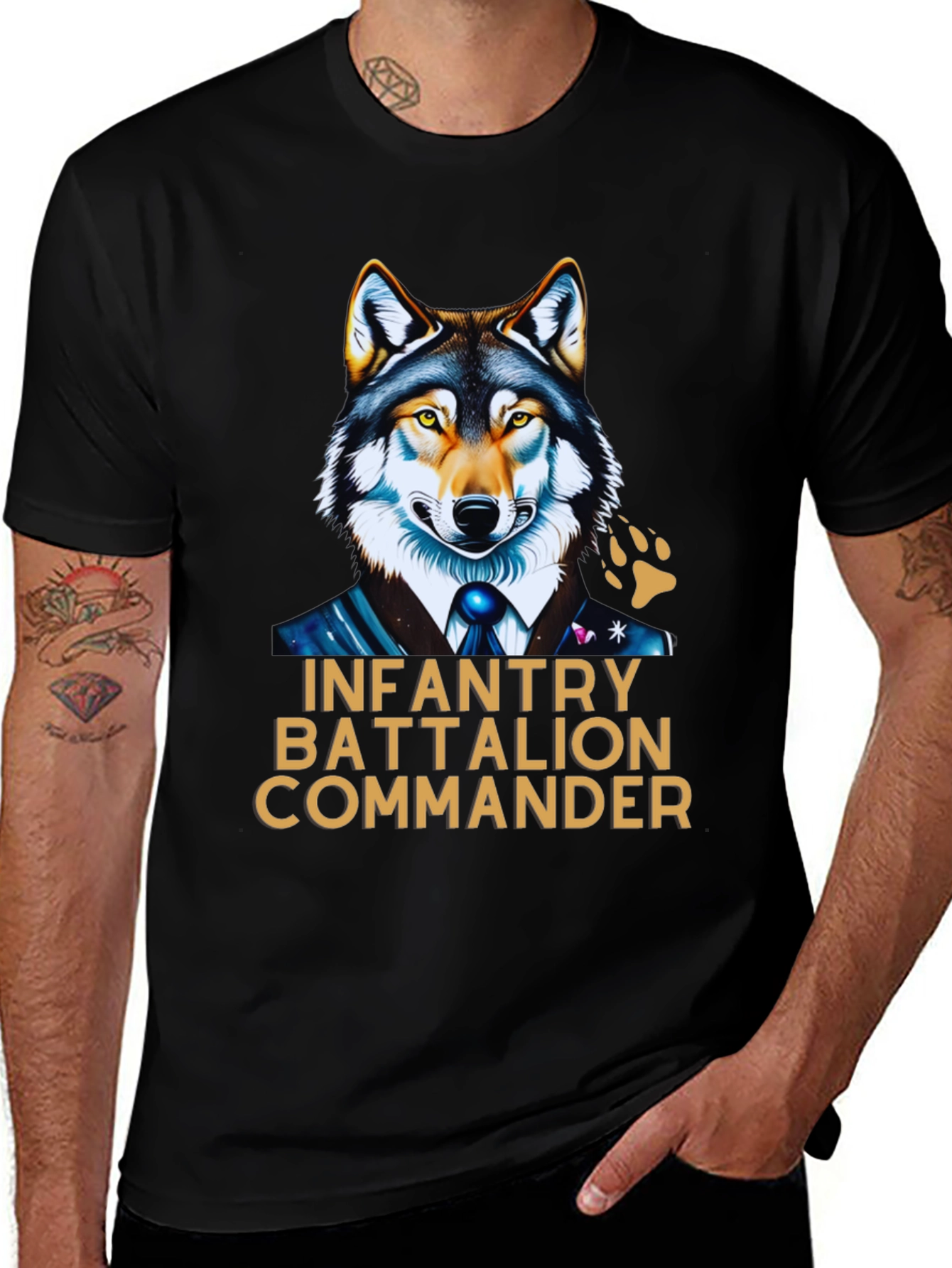 Infantry Battalion Commander Wolf T-Shirt