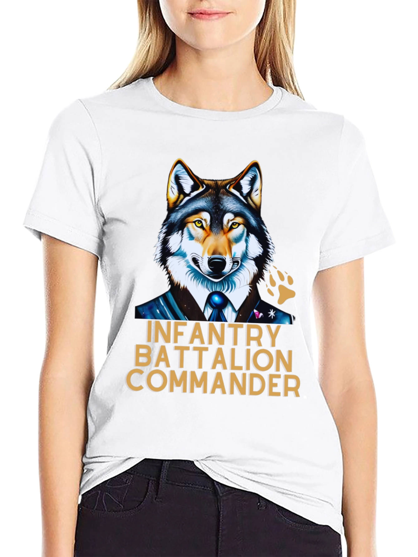 Infantry Battalion Commander Wolf T-Shirt