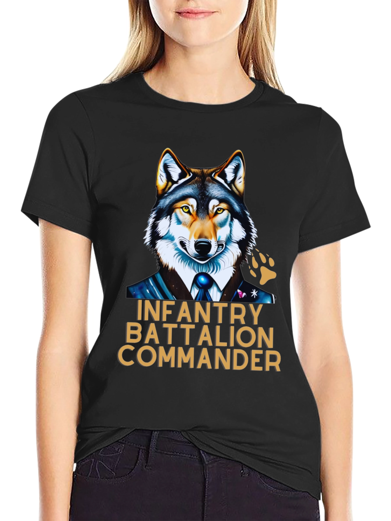 Infantry Battalion Commander Wolf T-Shirt