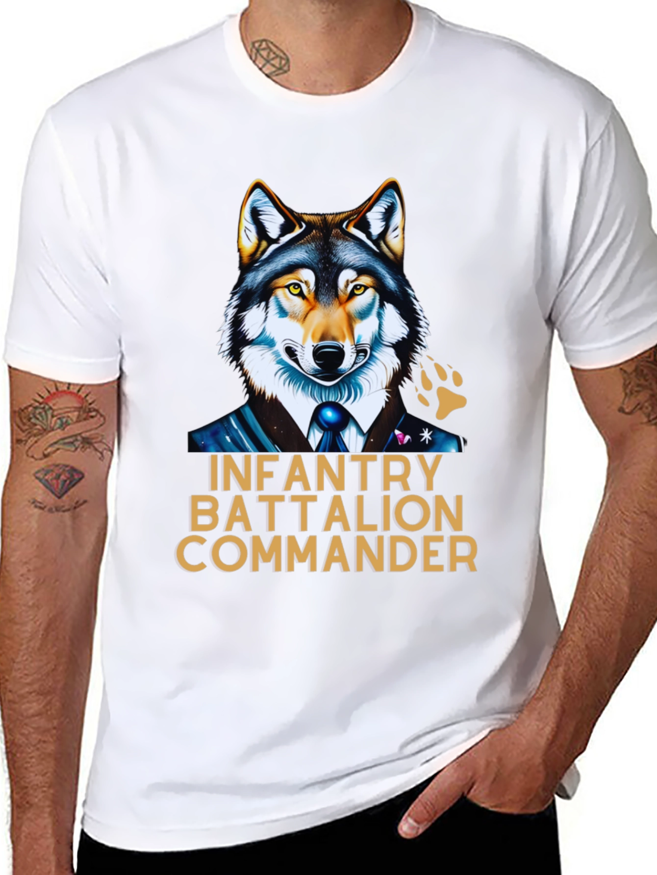 Infantry Battalion Commander Wolf T-Shirt