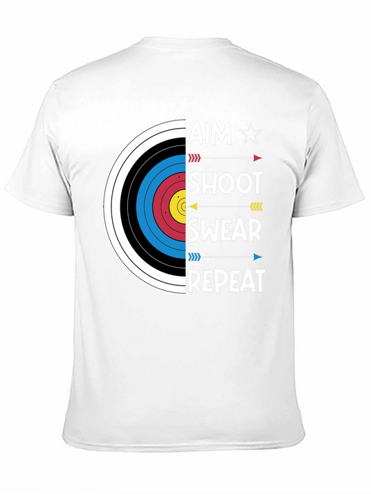 Archery Aim Shoot Swear Repeat T-Shirt