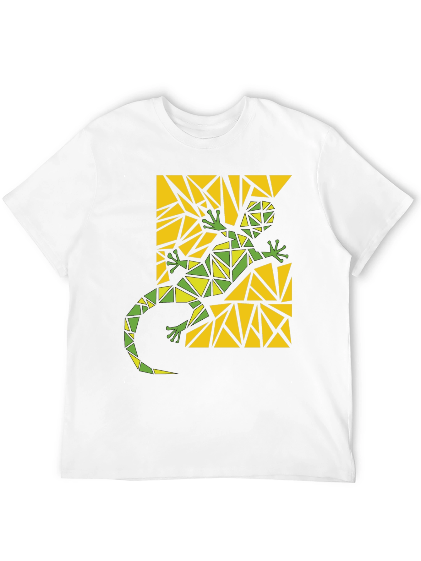 Geometric Lizard Graphic Tee - Modern Art T-Shirt
