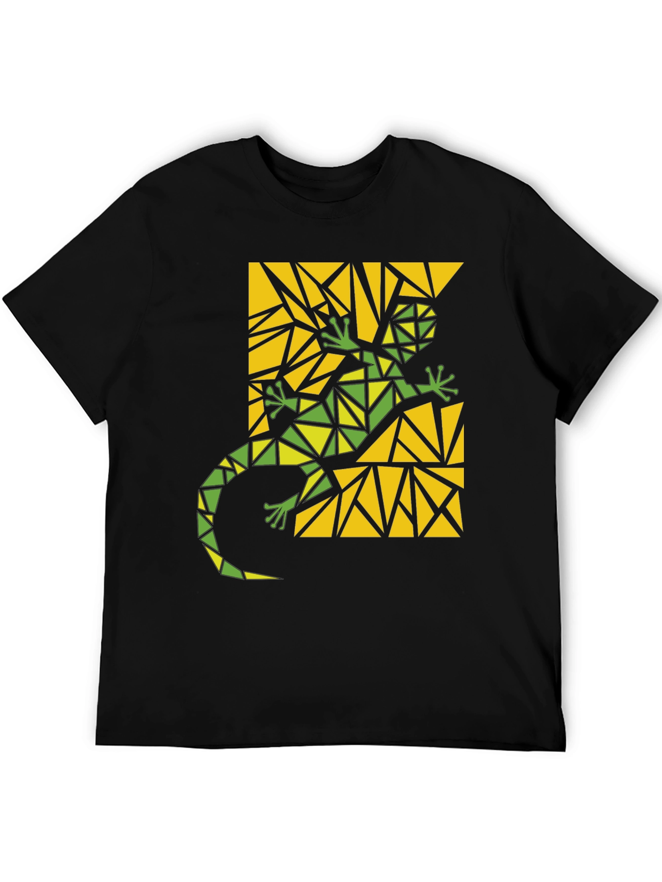 Geometric Lizard Graphic Tee - Modern Art T-Shirt