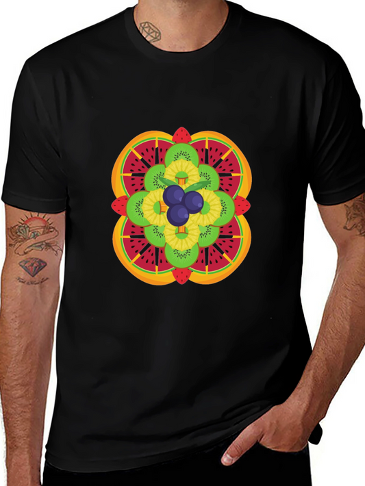 Fruit Mandala Graphic Tee - Stylish & Unique Design