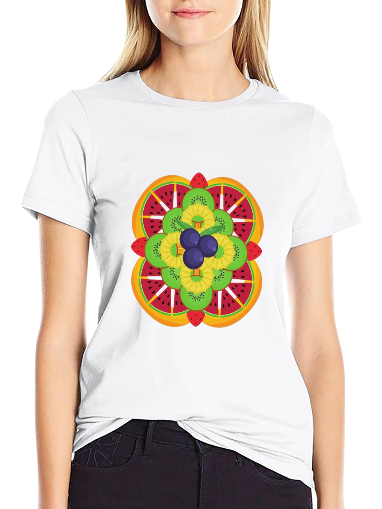 Fruit Mandala Graphic Tee - Stylish & Unique Design
