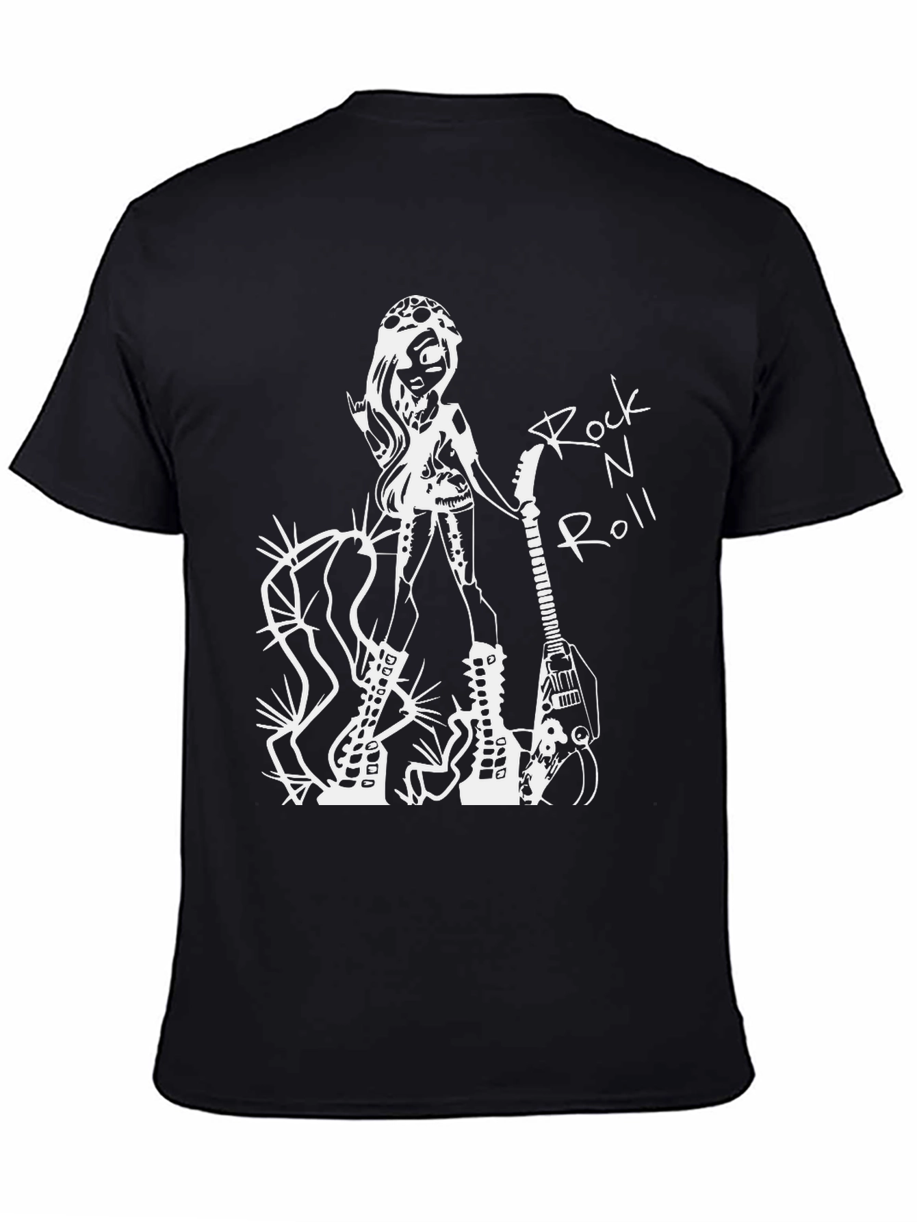 Rock N Roll Graphic T-Shirt - Black