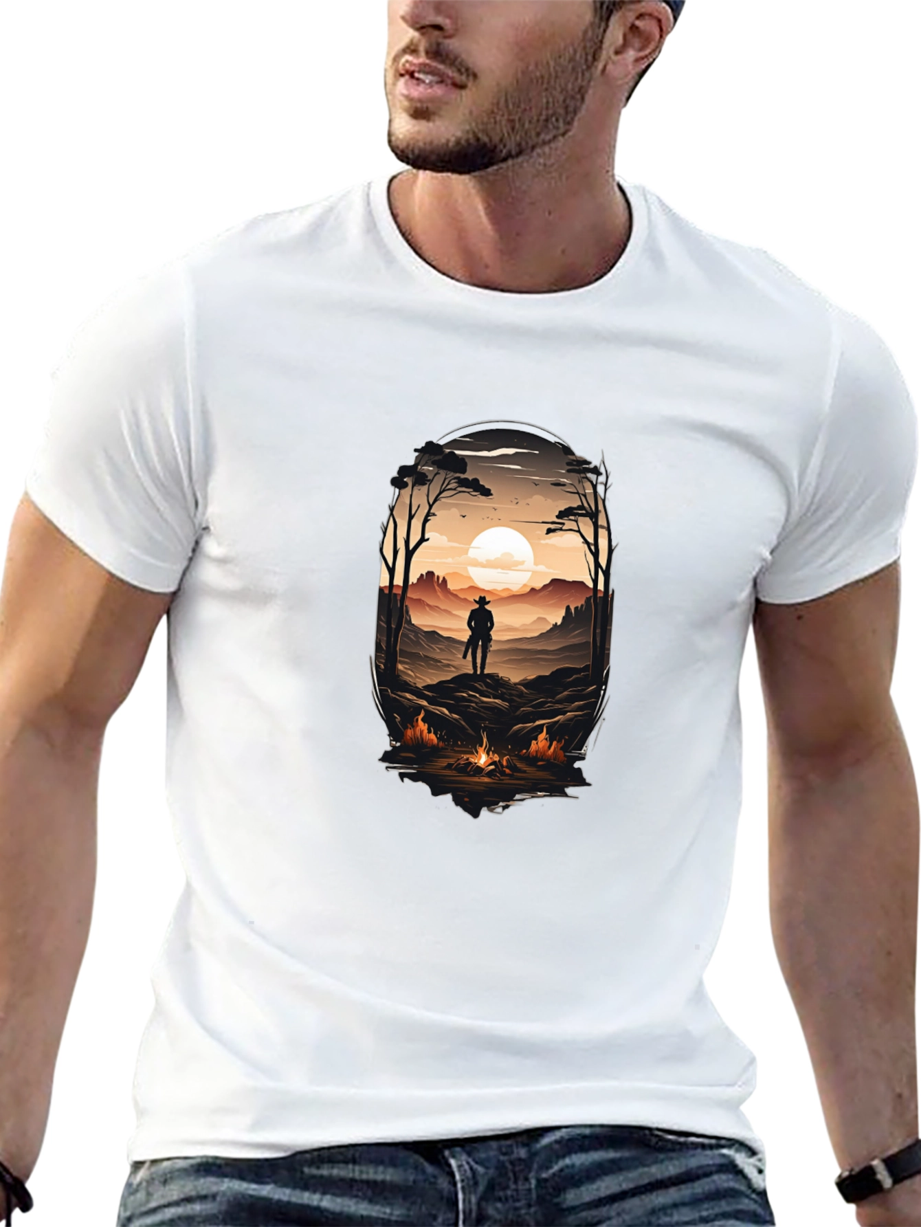 Western Landscape Graphic T-Shirt