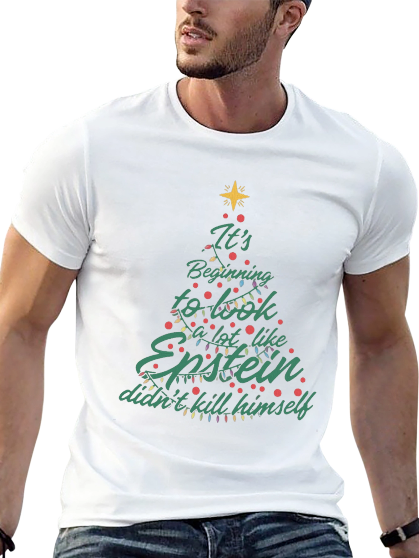 Epstein Didnt Kill Himself Christmas Tree T-Shirt