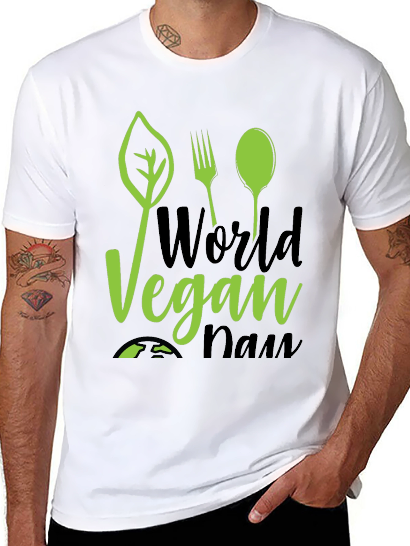 World Vegan Day Graphic Tee - Black
