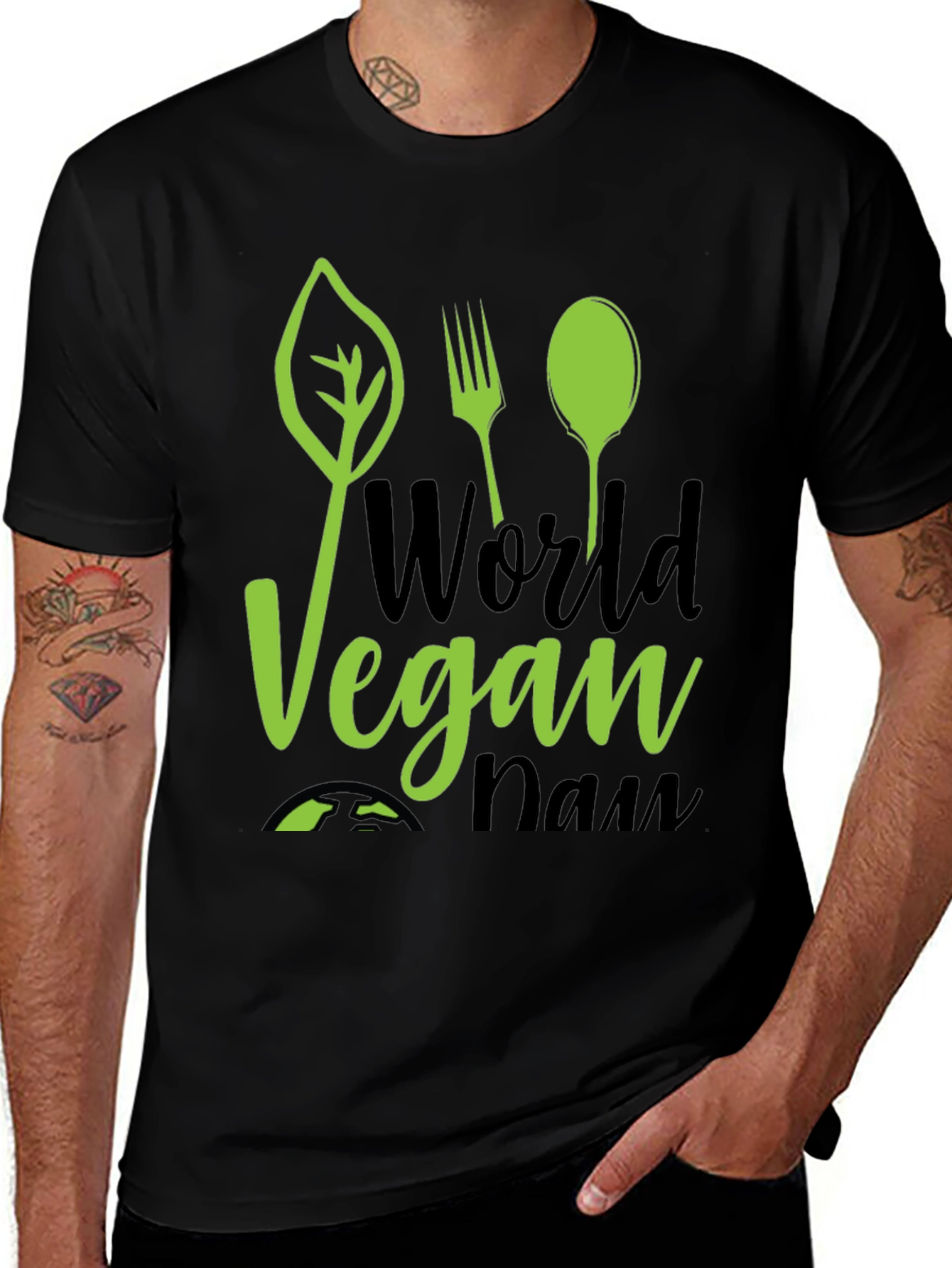 World Vegan Day Graphic Tee - Black