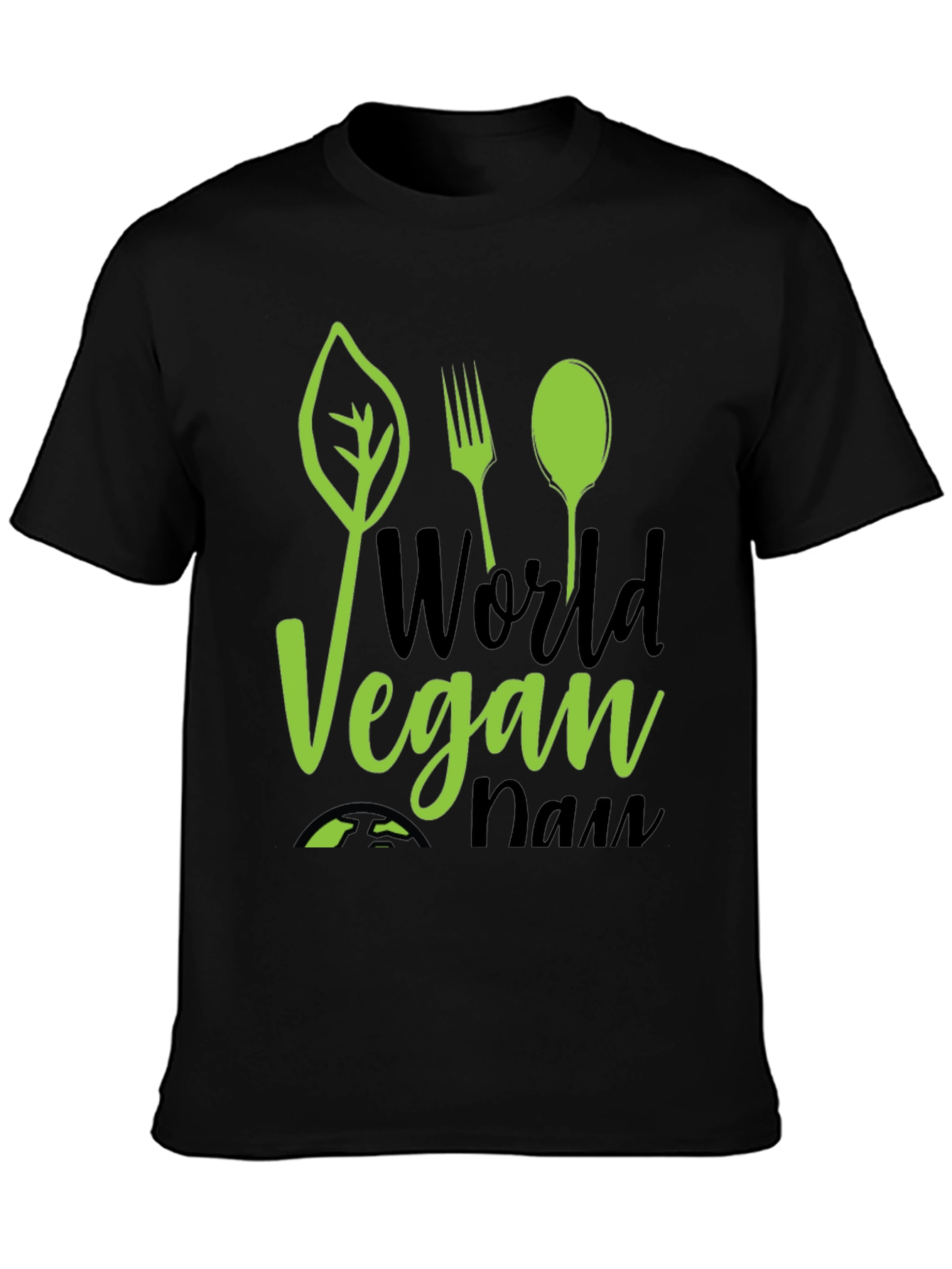 World Vegan Day Graphic Tee - Black