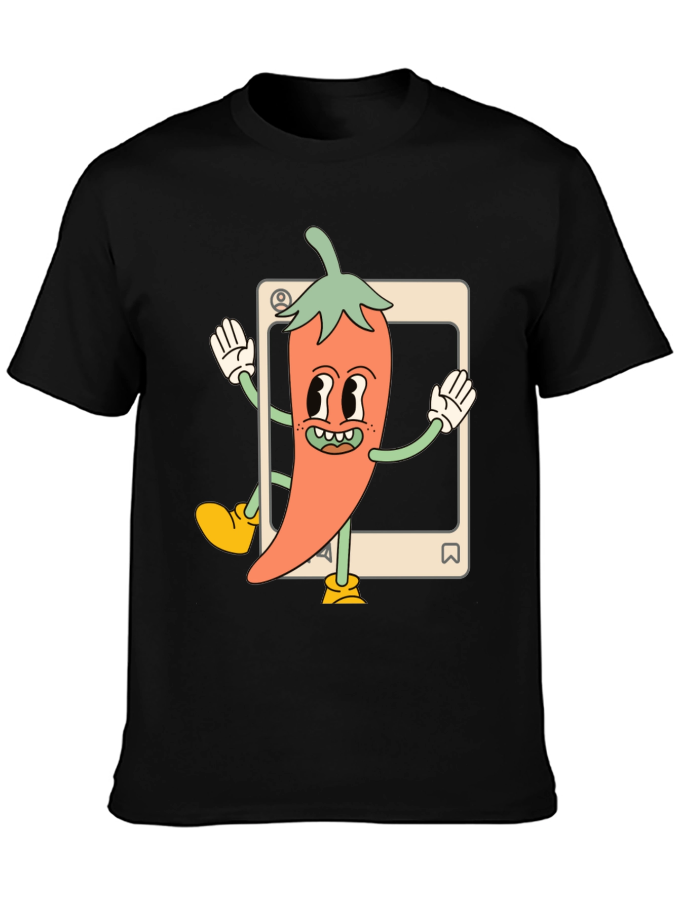 Cartoon Chili Pepper Graphic Tee