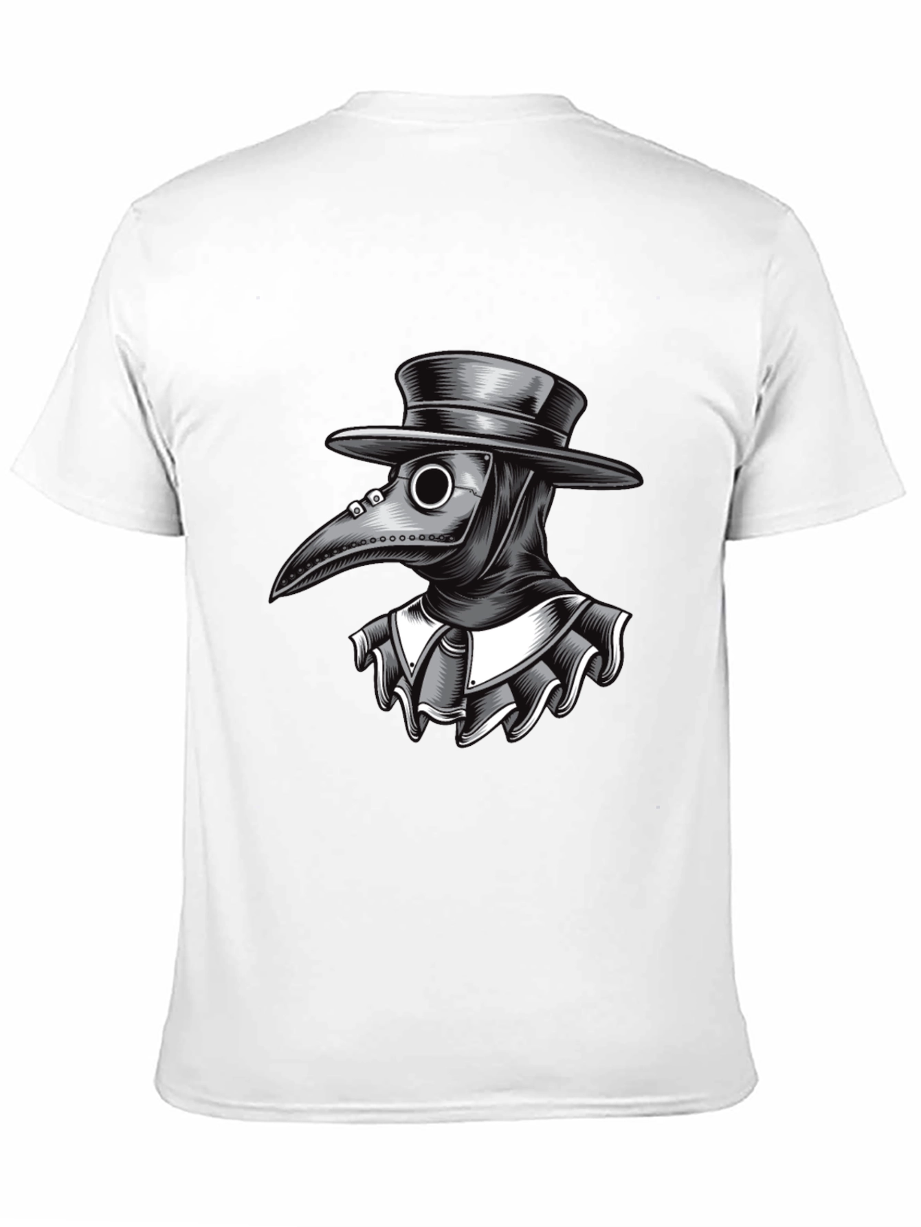 Plague Doctor Graphic Tee - Black Cotton T-Shirt