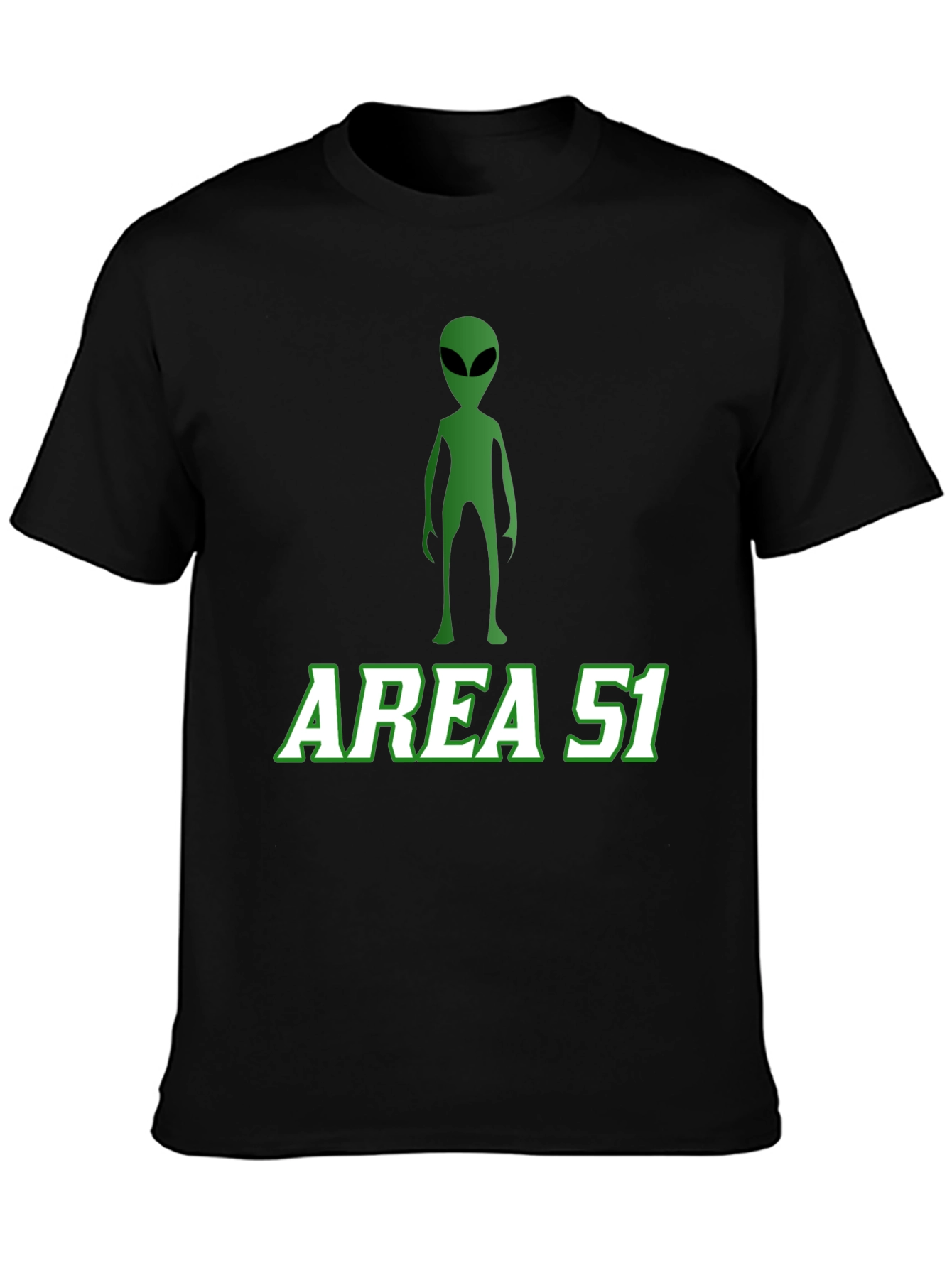 Area 51 Alien Graphic Tee - Black