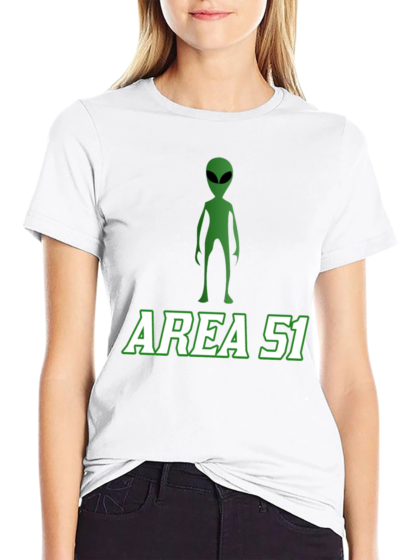 Area 51 Alien Graphic Tee - Black
