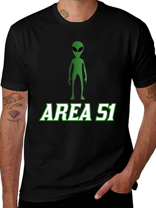 Area 51 Alien Graphic Tee - Black