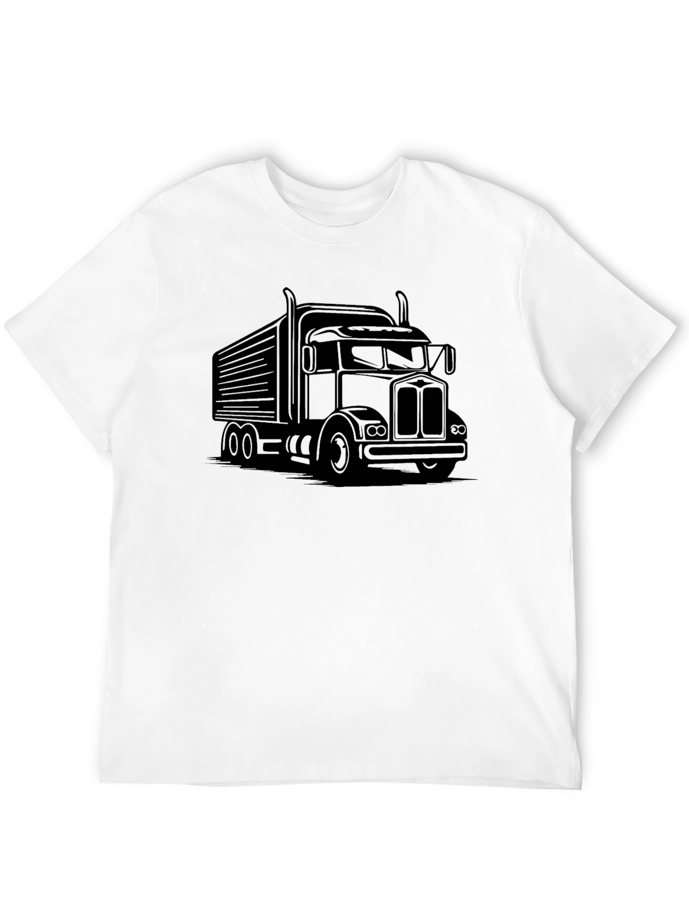 Truck Graphic Black T-Shirt for Men