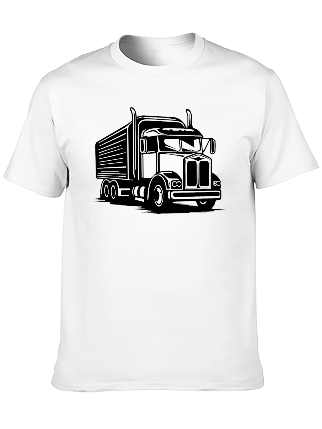 Truck Graphic Black T-Shirt for Men