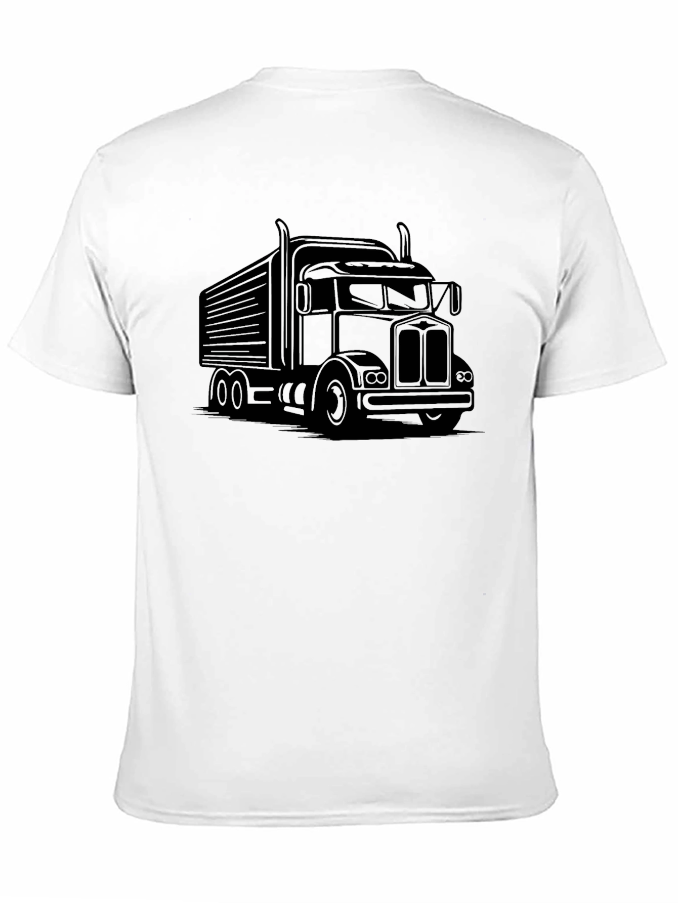 Truck Graphic Black T-Shirt for Men