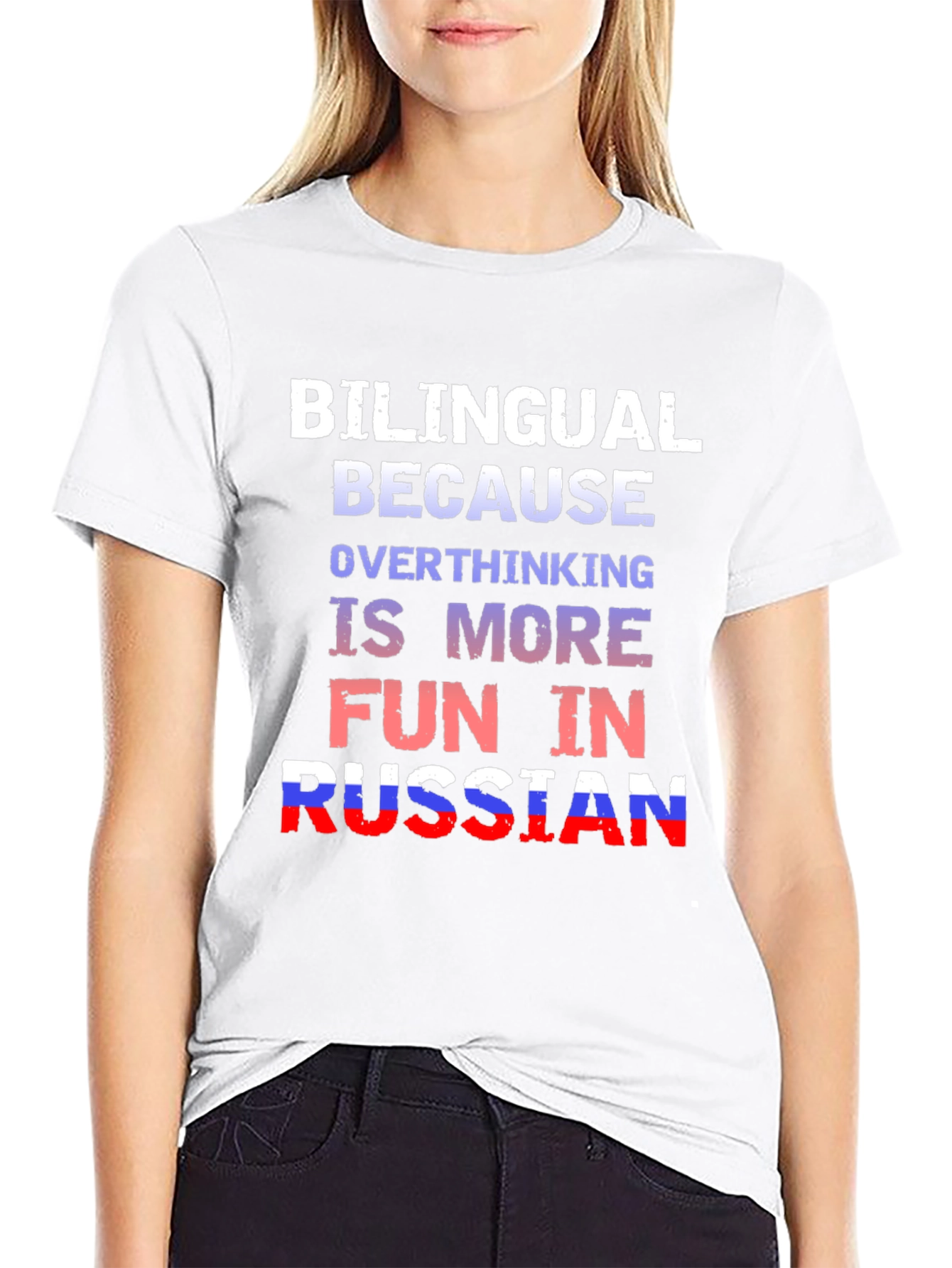 Bilingual Russian Overthinking T-Shirt