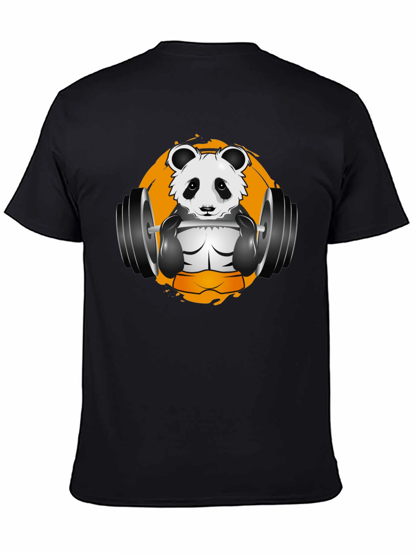 Panda Gym T-Shirt - Black Graphic Tee