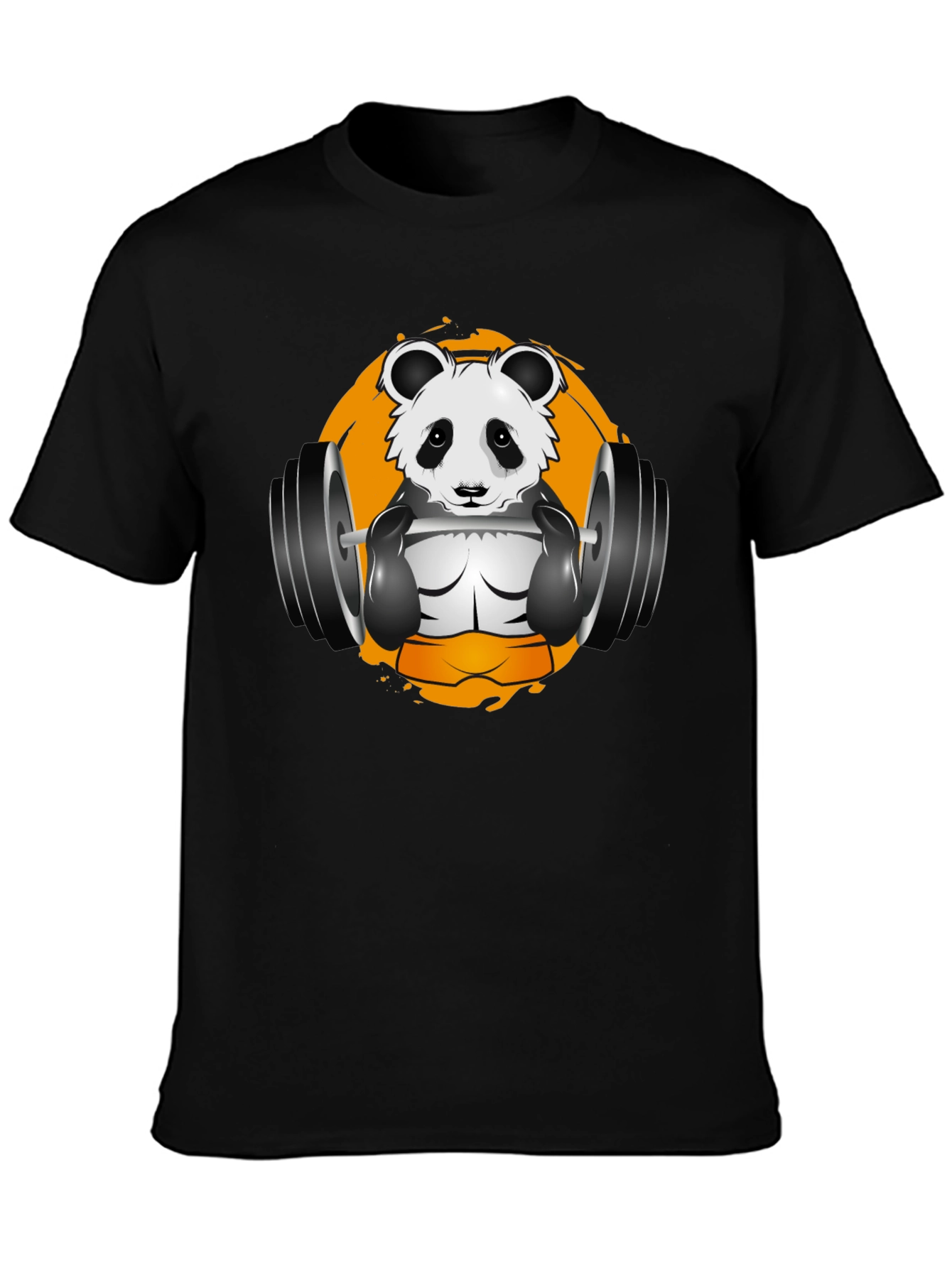 Panda Gym T-Shirt - Black Graphic Tee