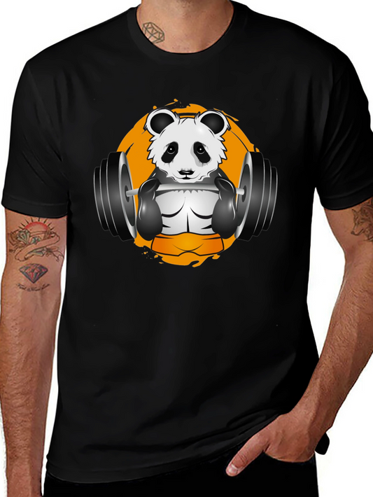 Panda Gym T-Shirt - Black Graphic Tee