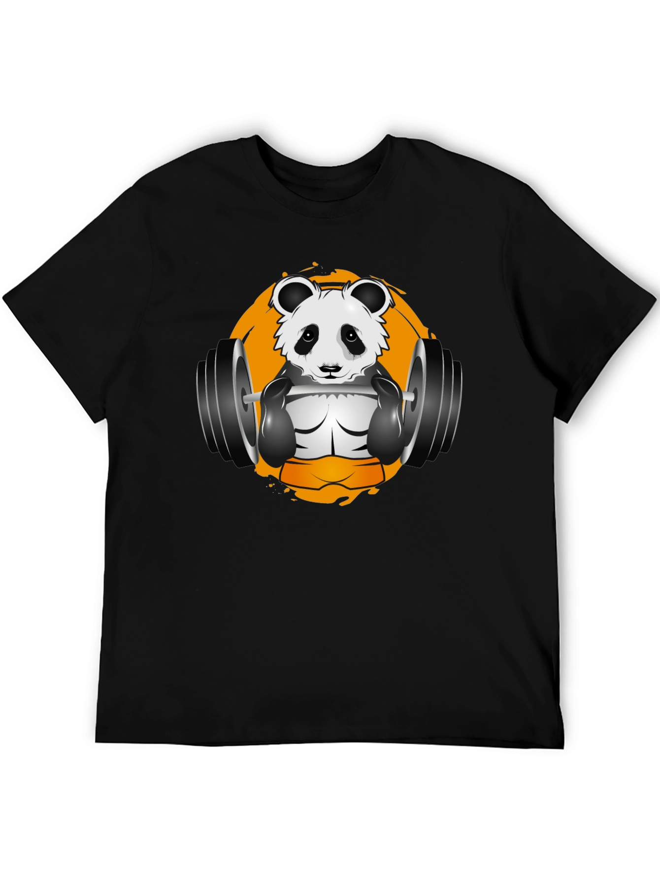 Panda Gym T-Shirt - Black Graphic Tee