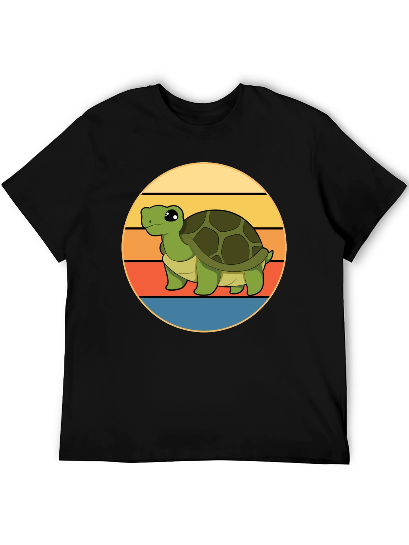 Cute Turtle Sunset Graphic T-Shirt