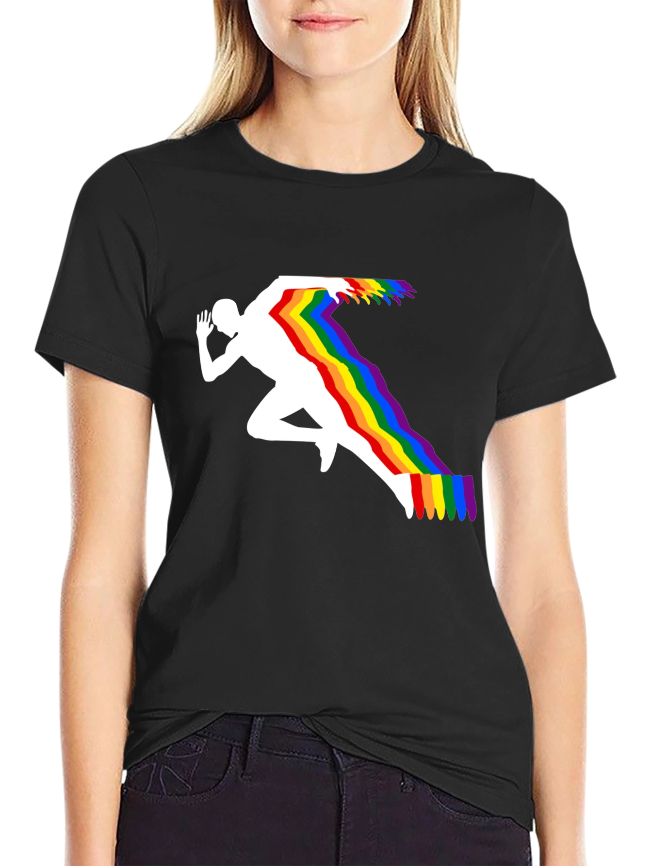 Rainbow Runner Graphic Tee