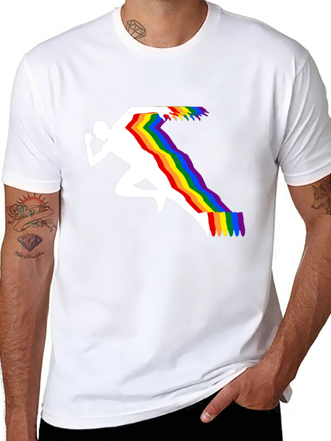 Rainbow Runner Graphic Tee